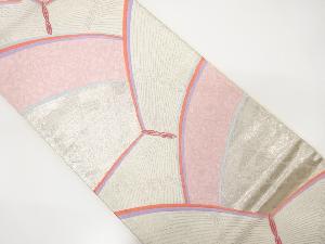 蝶に花模様織り出し　袋帯